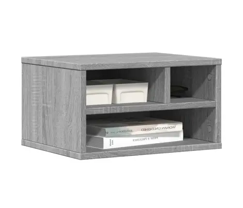 Printera Statīvs, Pelēks, 40X32X22,5 Cm, Inženierijas Koks Vidaxl