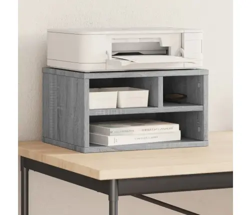 Printera Statīvs, Pelēks, 40X32X22,5 Cm, Inženierijas Koks Vidaxl