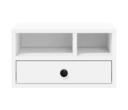 Printera Statīvs, Balts, 40X32X22,5 Cm, Inženierijas Koks Vidaxl