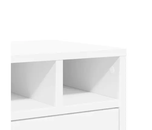 Printera Statīvs, Balts, 40X32X22,5 Cm, Inženierijas Koks Vidaxl