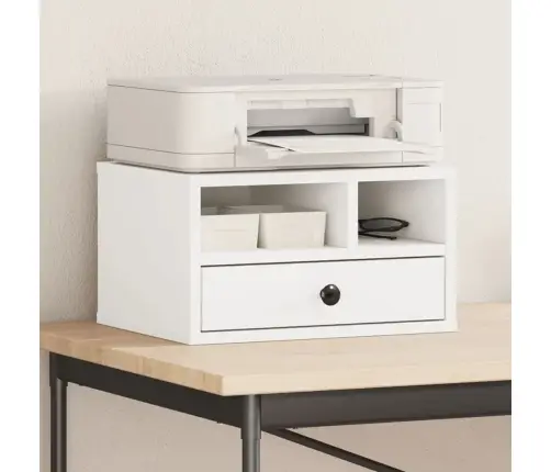 Printera Statīvs, Balts, 40X32X22,5 Cm, Inženierijas Koks Vidaxl