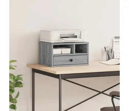 Spausdintuvo Stovas, Pilkas Ąžuolo, 40X32X22,5cm Mediena