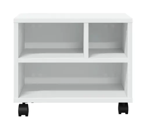 Printera Statīvs Ar Riteņiem, Balts, 41X32X34,5 Cm Vidaxl