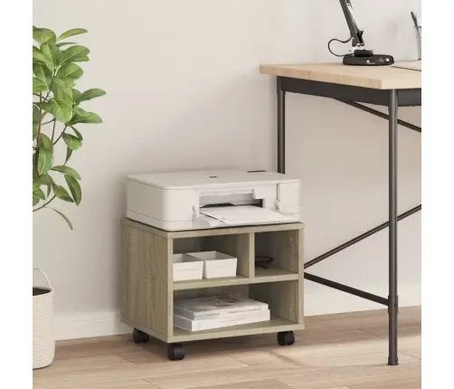 Ratastega Printerialus, Sonoma Tamm, 41X32X34,5 Cm