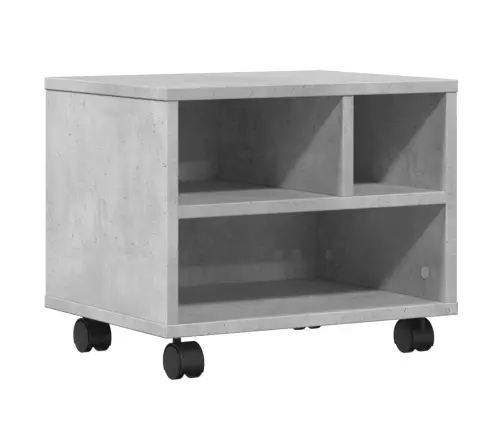 Printera Statīvs Ar Riteņiem, Betona Pelēks, 41X32X34,5 Cm Vidaxl