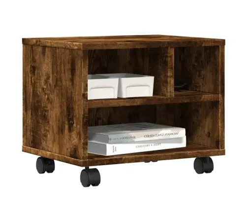 Printera Statīvs Ar Riteņiem, Ozolkoka Krāsā, 41X32X34,5 Cm Vidaxl