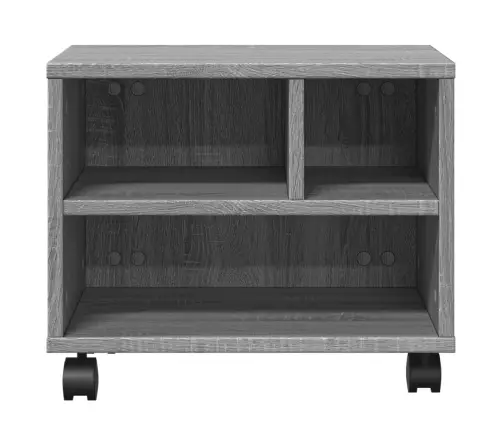 Printera Statīvs Ar Riteņiem, Pelēka Ozola, 41X32X34,5 Cm Vidaxl