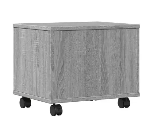 Printera Statīvs Ar Riteņiem, Pelēka Ozola, 41X32X34,5 Cm Vidaxl