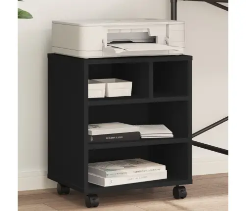 Ratastega Printerialus, Must, 41 X 32 X 48 Cm