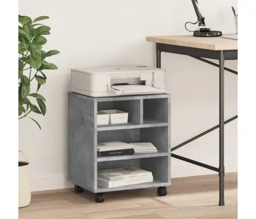 Ratastega Printerialus, Betoonhall, 41 X 32 X 48 Cm