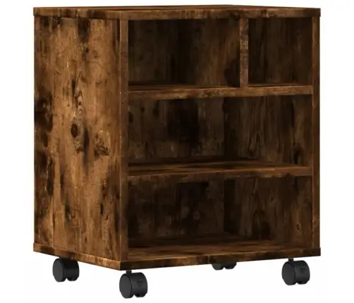 Printera Statīvs Ar Riteņiem, Ozolkoka Krāsā, 41X32X48 Cm Vidaxl