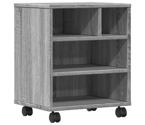 Spausdintuvo Stovas Su Ratukais, Pilkas Ąžuolo, 41X32X48Cm