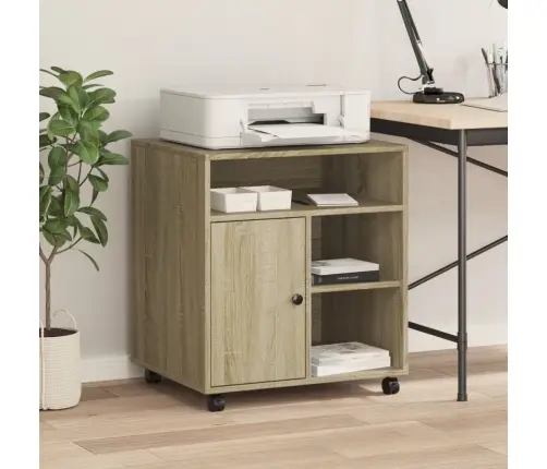 Ratastega Printerialus, Sonoma Tamm, 60X50X67 Cm