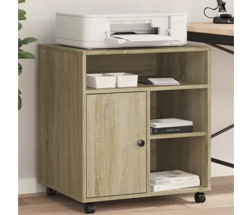 Ratastega Printerialus, Sonoma Tamm, 60X50X67 Cm