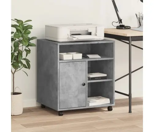 Spausdintuvo Stovas Su Ratukais, Betono Pilkas, 60X50X67Cm