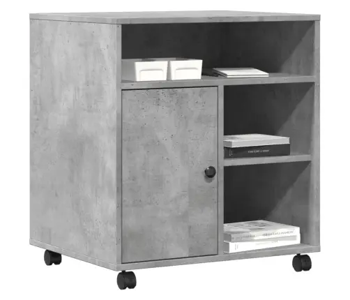 Spausdintuvo Stovas Su Ratukais, Betono Pilkas, 60X50X67Cm