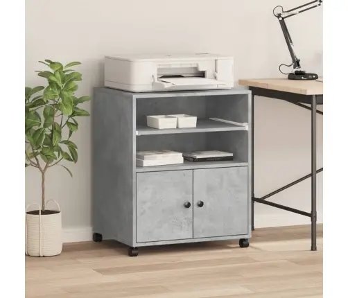 Ratastega Printerialus, Betoonhall, 60X48X74 Cm