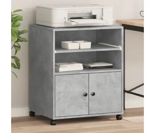 Ratastega Printerialus, Betoonhall, 60X48X74 Cm