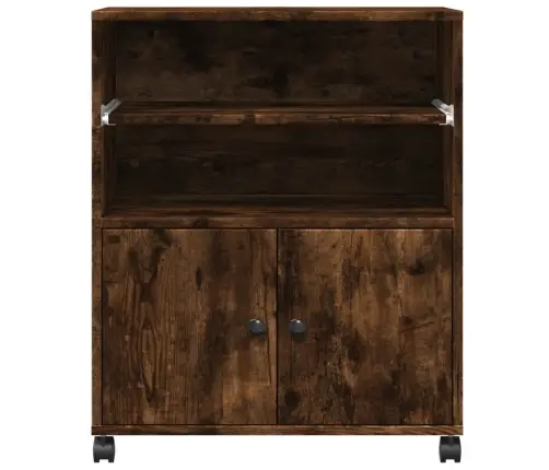 Ratastega Printerialus, Suitsutatud Tamm, 60X48X74 Cm