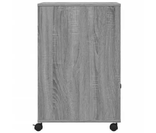 Printera Statīvs Ar Riteņiem, Pelēka Ozola, 60X48X74 Cm Vidaxl