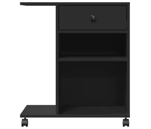 Printera Statīvs Ar Riteņiem, Melns, 60X40X68,5 Cm Vidaxl