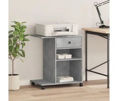 Spausdintuvo Stovas Su Ratukais, Betono Pilkas, 60X40X68,5Cm