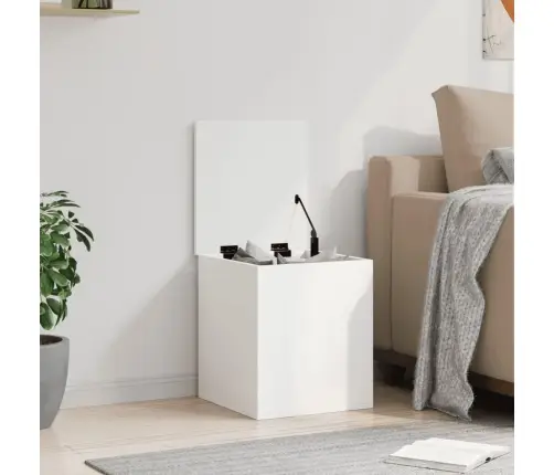 Hoiukast, Valge, 40X42X46 cm Tehispuit