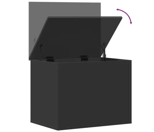 Daiktadėžė, Juodos Spalvos, 60X42X46cm Apdirbta Mediena