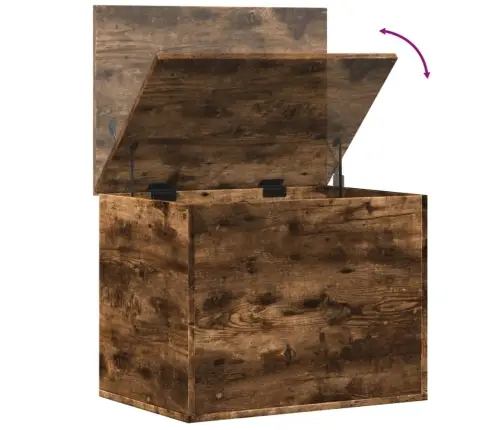 Daiktadėžė, Dūminio Ąžuolo, 60X42X46cm Apdirbta Mediena