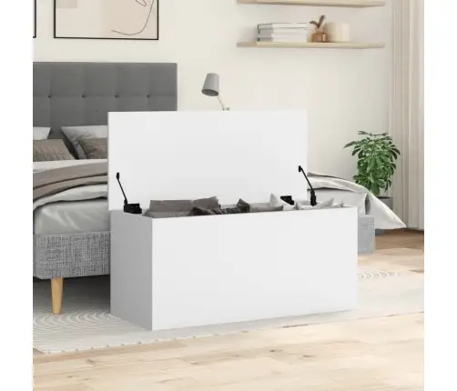 Uzglabāšanas Kaste, Balta, 100X42X46 Cm, Inženierijas Koks Vidaxl