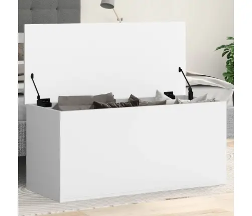 Uzglabāšanas Kaste, Balta, 100X42X46 Cm, Inženierijas Koks Vidaxl