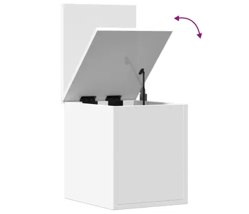 Daiktadėžė, Baltos Spalvos, 30X35X35cm Apdirbta Mediena