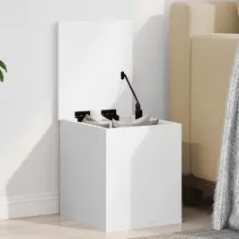 Daiktadėžė, Baltos Spalvos, 30X35X35cm Apdirbta Mediena