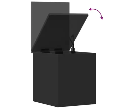 Uzglabāšanas Kaste, 30X35X35 Cm, Inženierijas Koks, Melna Vidaxl