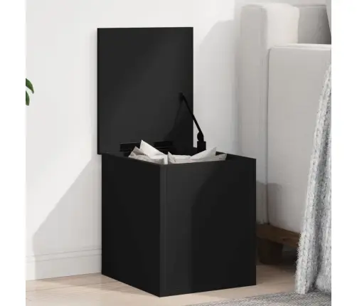 Uzglabāšanas Kaste, 30X35X35 Cm, Inženierijas Koks, Melna Vidaxl