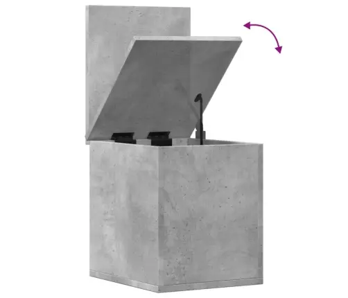 Uzglabāšanas Kaste, Betonpelēka, 30X35X35 Cm, Inženierijas Koks Vidaxl