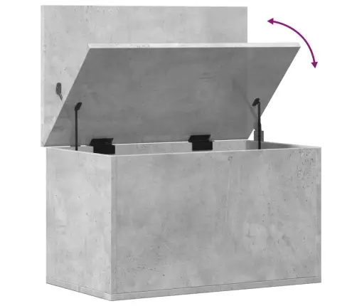 Uzglabāšanas Kaste, Betonpelēka, 60X35X35 Cm, Inženierijas Koks Vidaxl