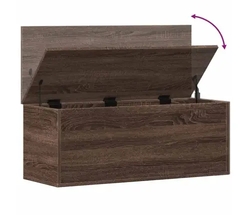 Uzglabāšanas Kaste, 90X30X35 Cm, Inženierijas Koks, Ozola Brūna Vidaxl