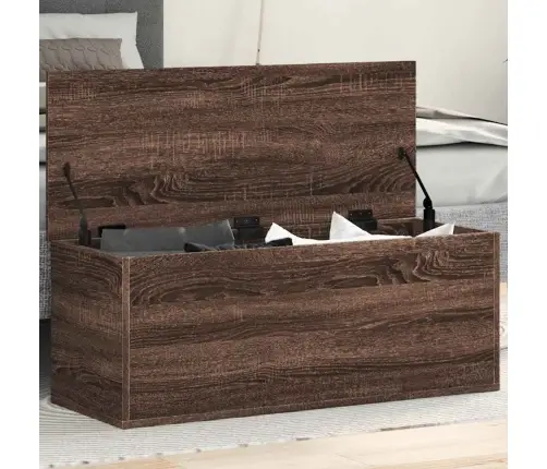 Uzglabāšanas Kaste, 90X30X35 Cm, Inženierijas Koks, Ozola Brūna Vidaxl
