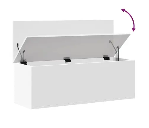 Hoiukast, Valge, 102 X 35 X 35 cm Tehispuit