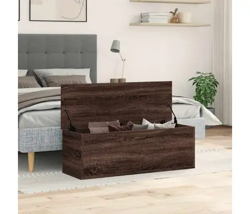 Uzglabāšanas Kaste, 102X35X35Cm, Inženierijas Koks, Ozola Brūna Vidaxl