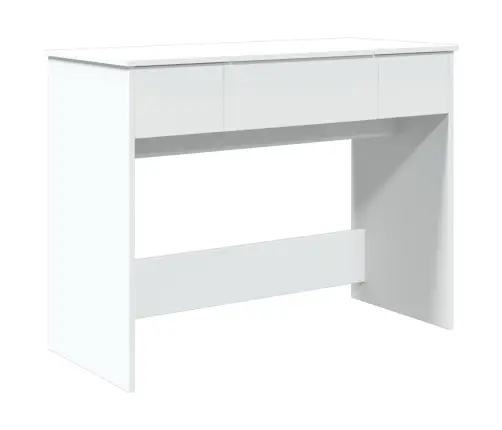 Galdiņš Ar Spoguli, Balts, 100X45X76 Cm Vidaxl