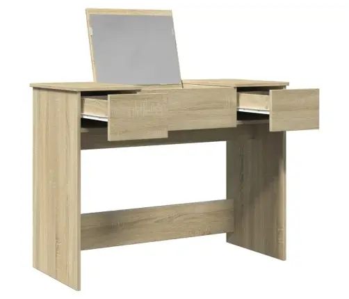 Peegliga Tualettlaud, Sonoma Tamm, 100X45X76 Cm