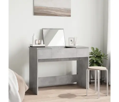 Kosmetinis Staliukas Su Veidrodžiu, Betono, 100X45X76Cm