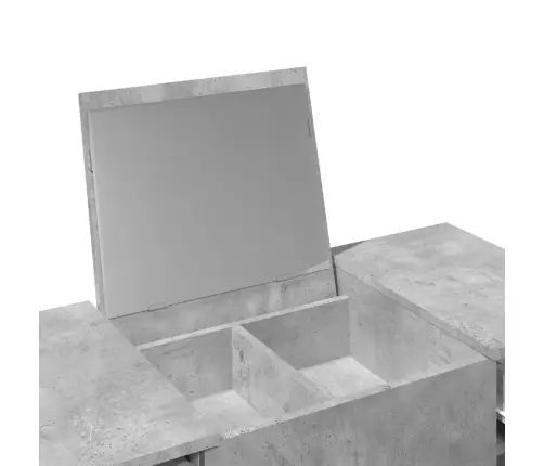 Kosmetinis Staliukas Su Veidrodžiu, Betono, 100X45X76Cm