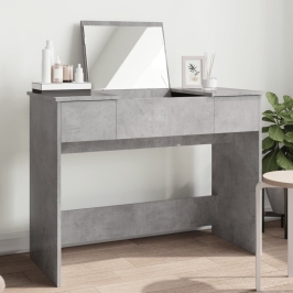Galdiņš Ar Spoguli, Betona Pelēks, 100X45X76 Cm Vidaxl