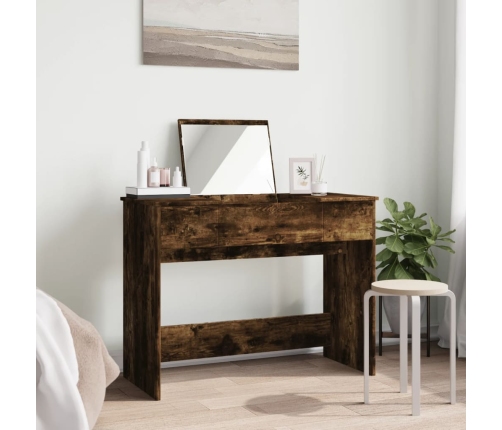 Galdiņš Ar Spoguli, Ozolkoka Krāsa, 100X45X76 Cm Vidaxl