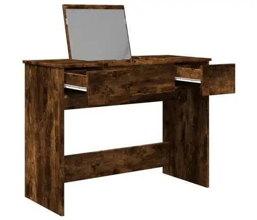 Peegliga Tualettlaud, Suitsutatud Tamm, 100X45X76 Cm