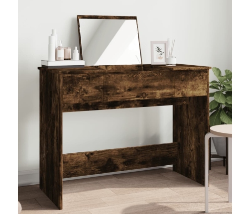 Galdiņš Ar Spoguli, Ozolkoka Krāsa, 100X45X76 Cm Vidaxl