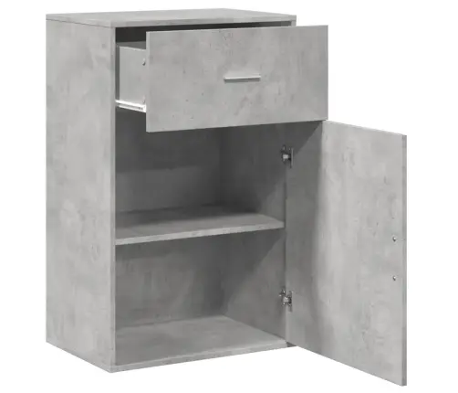 Skapis, Betona Pelēks, 56,5X39X90 Cm, Inženierijas Koks Vidaxl